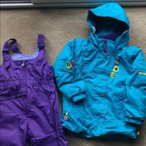 Obermeyer snow combi vest 6yo pant 5yo